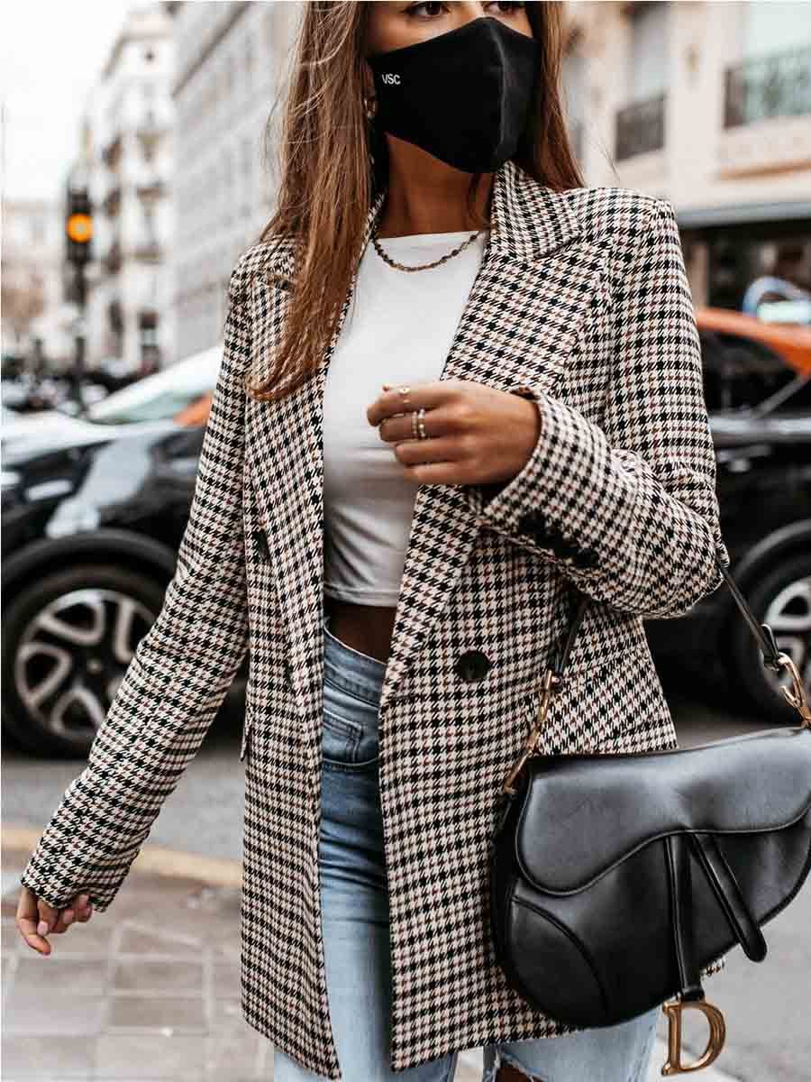 Amsoin Chidori Plaid Suit