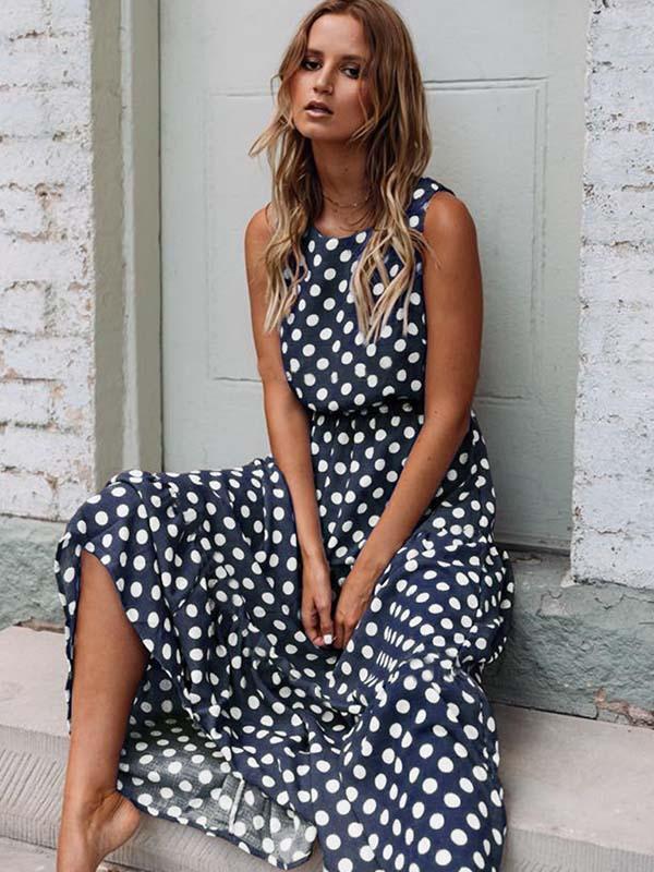 Amsoin Polka Dot Dress