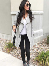 Amsoin Slim Zipper Coat