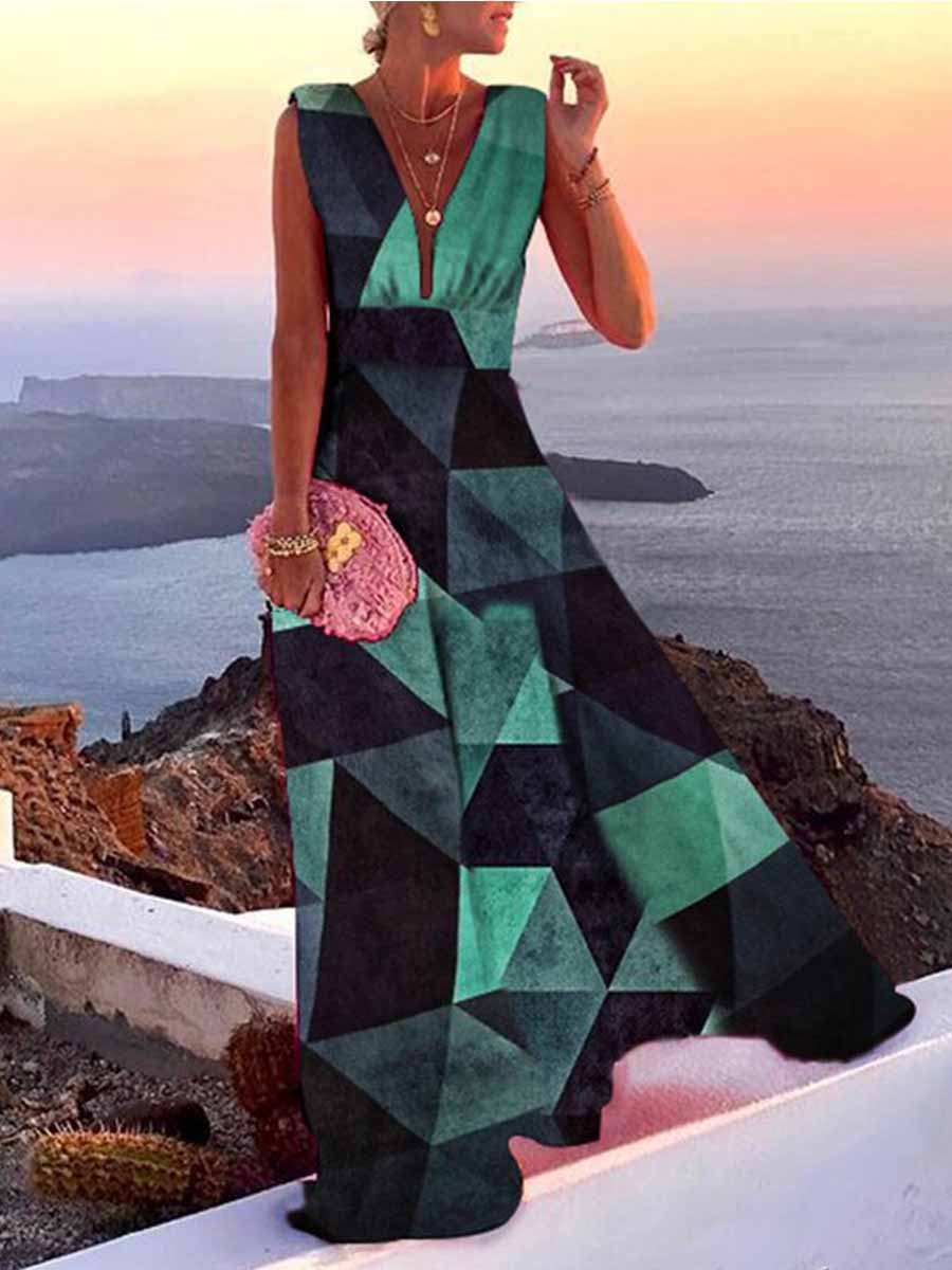 Amsoin Trendy Deep V Neck Dress