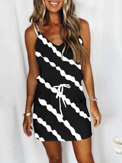 Amsoin Sling Skirt Dress