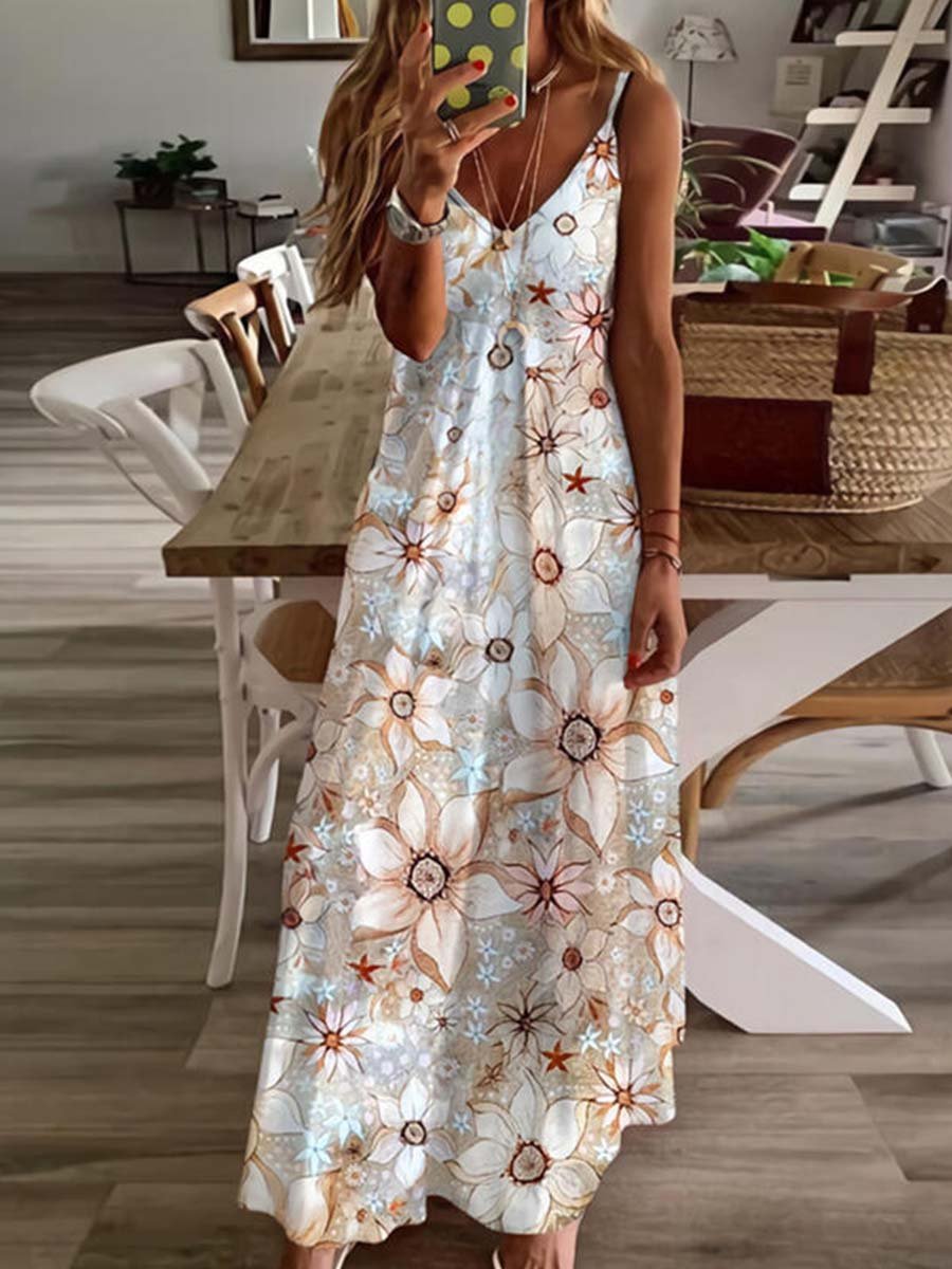 Amsoin Colorful Printed Dress