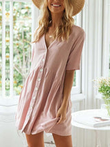 Amsoin Button Dress