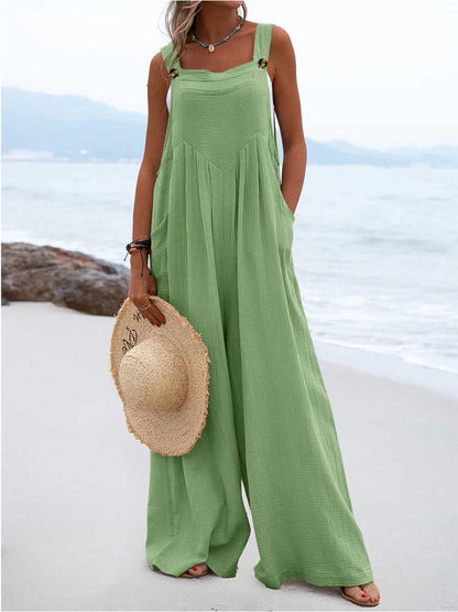 Amsoin Loose Pocket Sling Jumpsuit