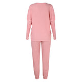 Amsoin Long Sleeve Top & Pants Casual Two-Piece Set(9 colors)
