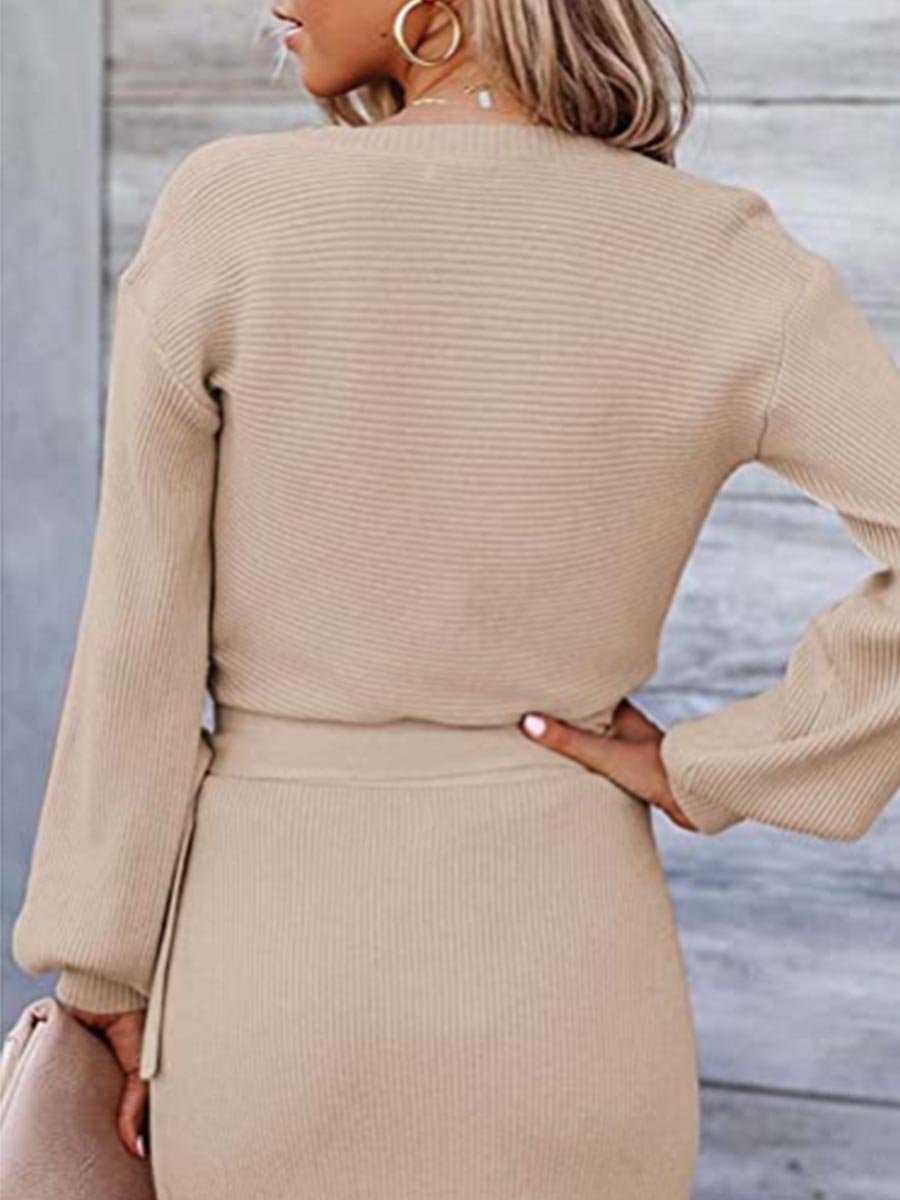 Amsoin Sexy Knitted Dress