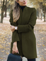 Amsoin One Button Khaki Coat