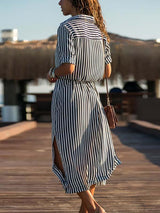 Amsoin Chiffon Shirt Dress