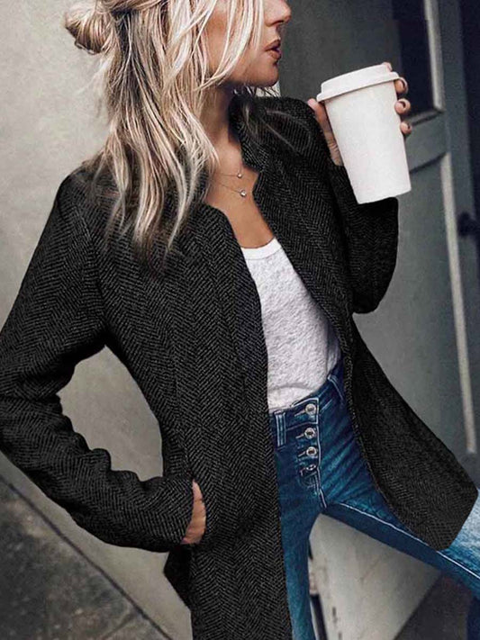 Amsoin Pocketed Heather Coat