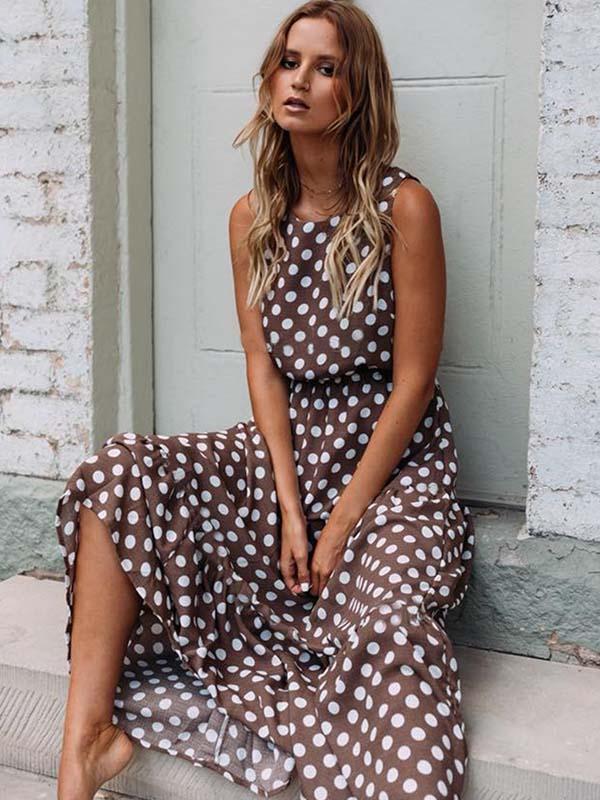 Amsoin Polka Dot Dress