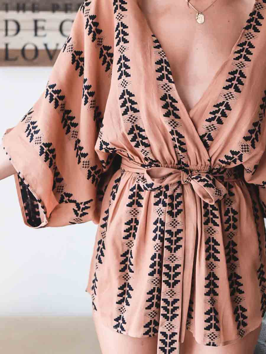 Amsoin Casual Lace-up Jumpsuit