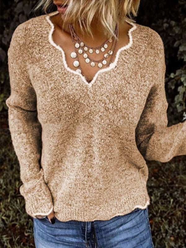 Amsoin Knitted Pullover Sweater