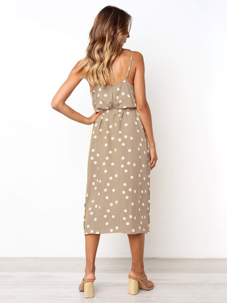 Amsoin Dot Belt Dress