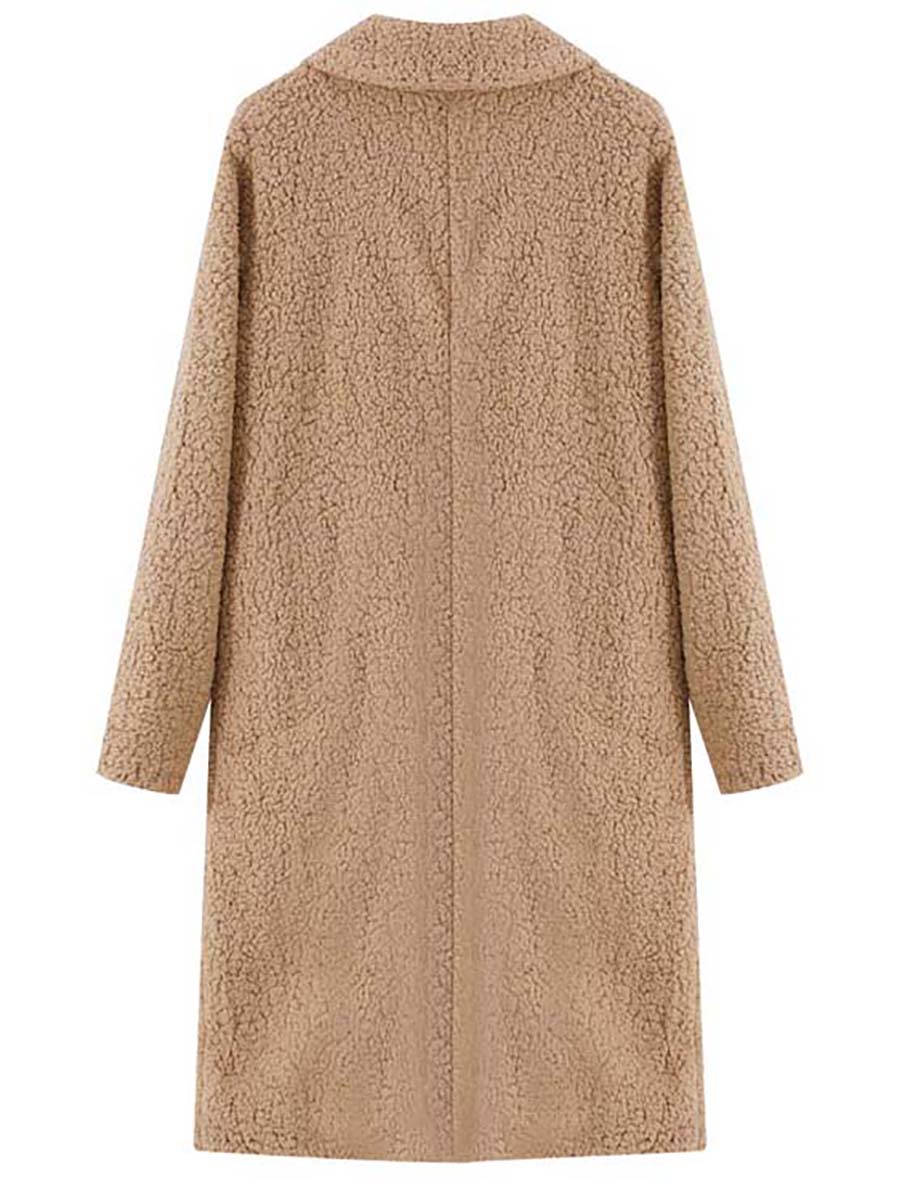 Amsoin Long-Sleeved Lapel Plush Jacket(7 colors)