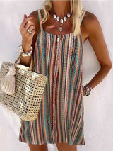 Amsoin Striped Sexy Camisole Dress