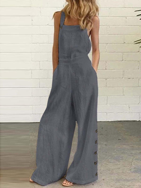 Amsoin Sleeveless Casual Jumpsuit