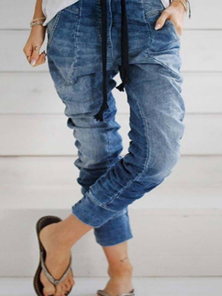 Amsoin Self-tie Jeans
