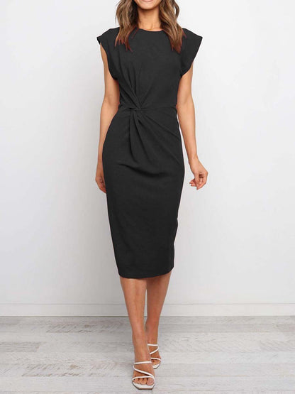Amsoin Twist Knot Midi Dress