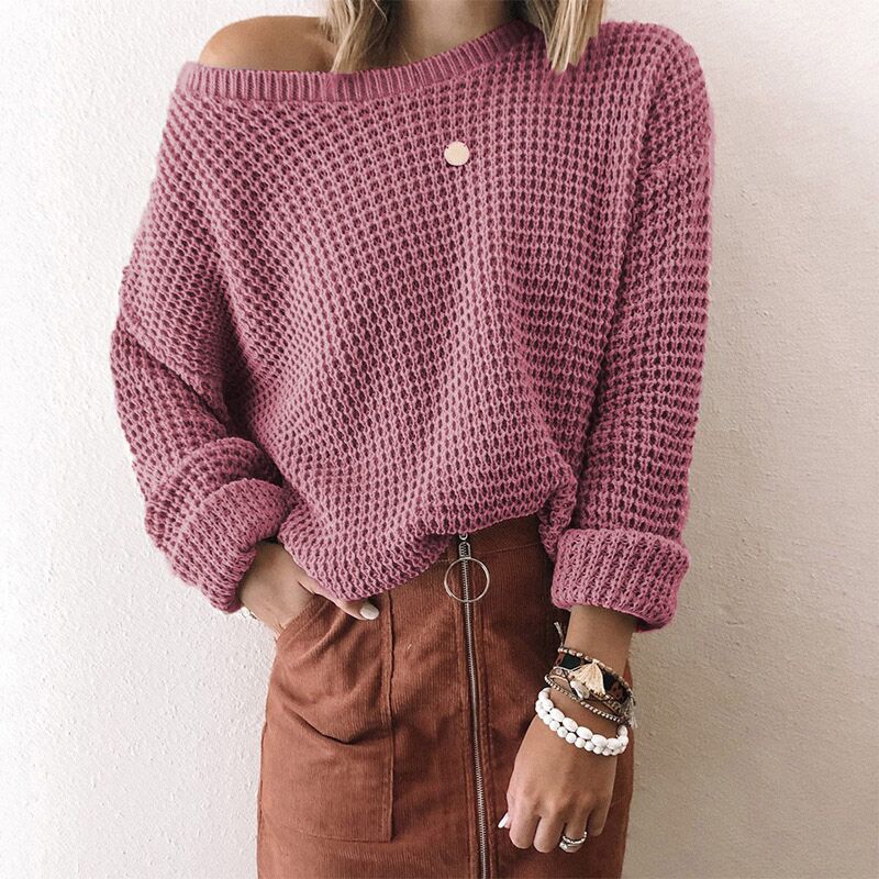 Amsoin Loose Hollow Sweater