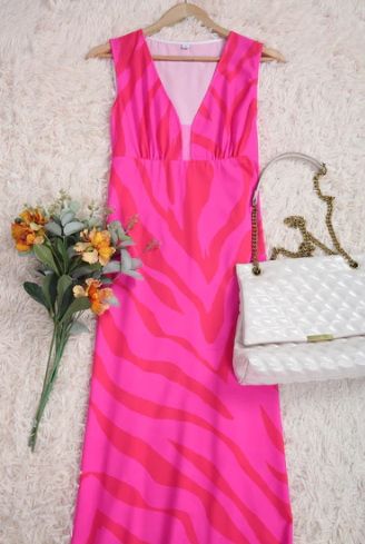 Amsoin Trendy Deep V Neck Dress