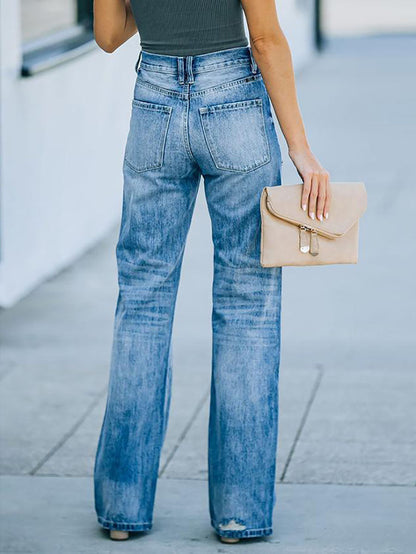 Amsoin High Rise Flare Jeans