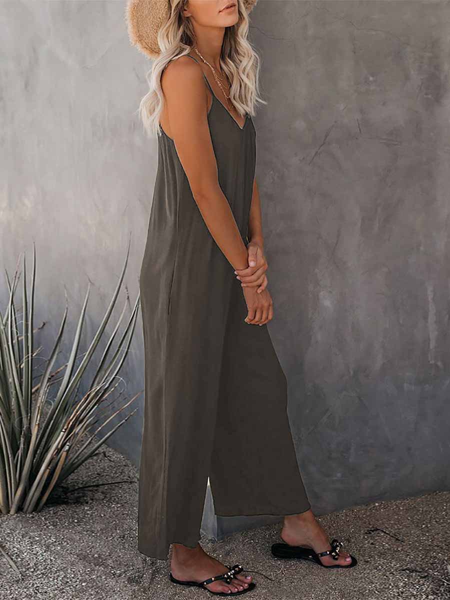 Amsoin Slip Pocket Jumpsuit