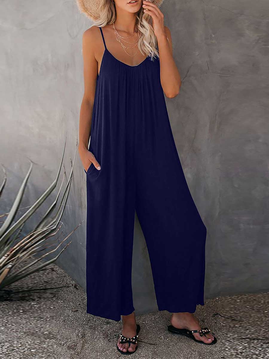 Amsoin Slip Pocket Jumpsuit