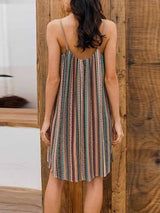 Amsoin Striped Sexy Camisole Dress