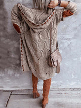 Amsoin Casual Hooded Knitted Cardigan