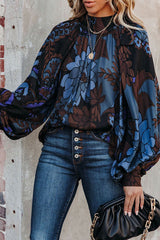 Amsoin Printed Statement Sleeve Top