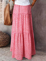 Leopard Tiered Maxi Skirt
