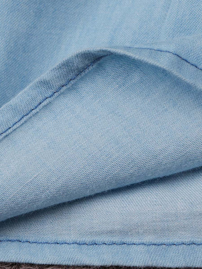 Amsoin Ruffled Denim Dress