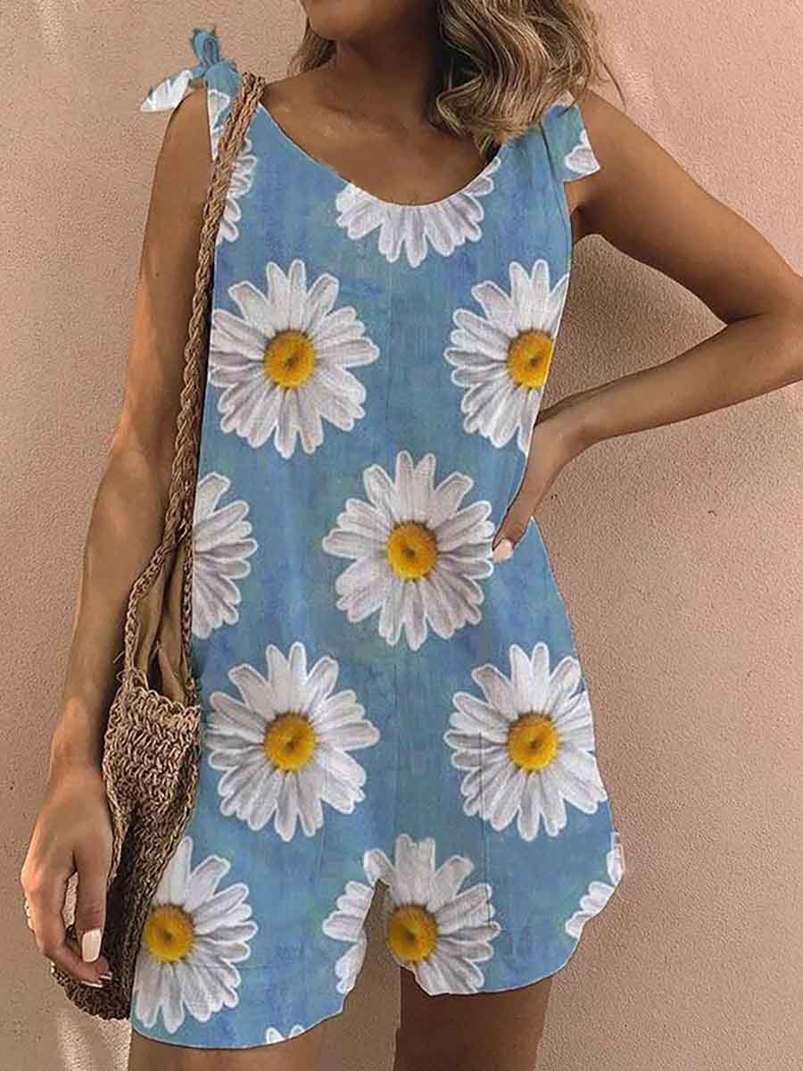 Amsoin New Printed Loose Style Romper