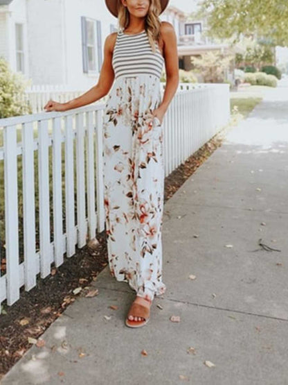 Amsoin Stripe Print Dress