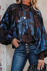 Amsoin Printed Statement Sleeve Top