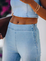 Amsoin High-waist Stretch Fashion Jeans