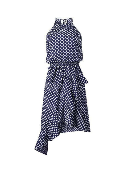 Amsoin Irregular Polka Dot Dress
