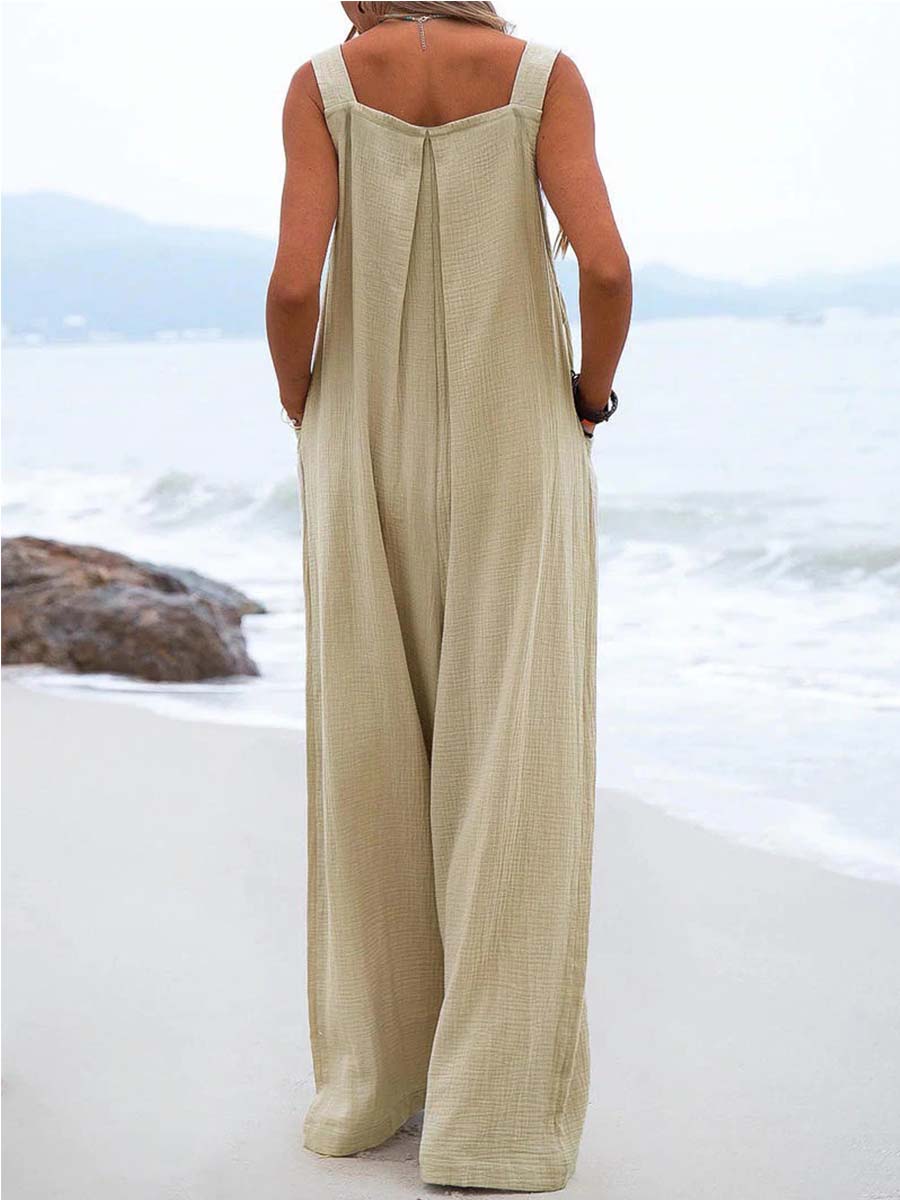 Amsoin Loose Pocket Sling Jumpsuit