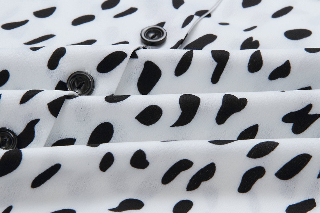 Amsoin Leopard Print Long Sleeve Shirt