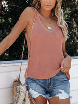Amsoin Casual V Neck Knit Vest