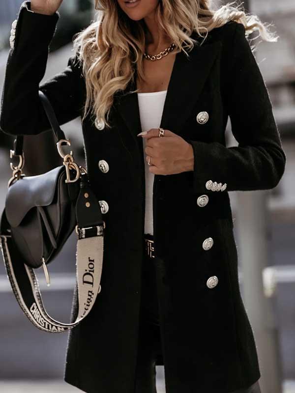 Amsoin Double Breasted Coat