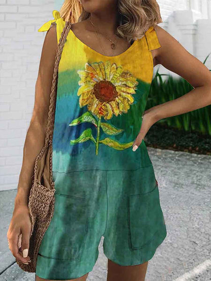 Amsoin New Printed Loose Style Romper