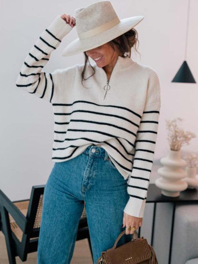 Amsoin Striped Pullover Jumper
