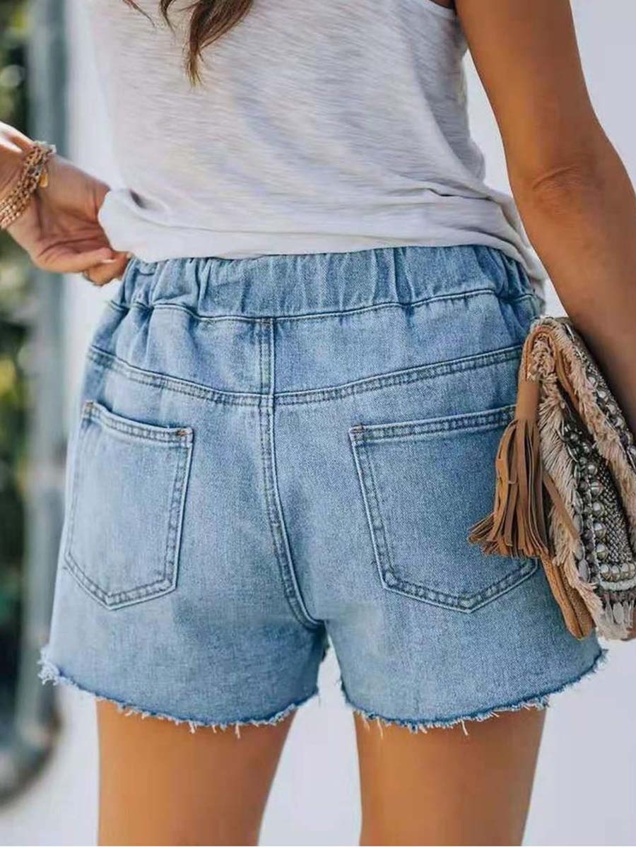 Amsoin Elastic Denim Shorts