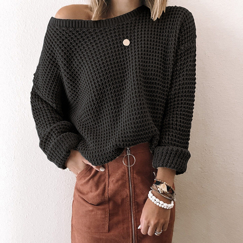 Amsoin Loose Hollow Sweater