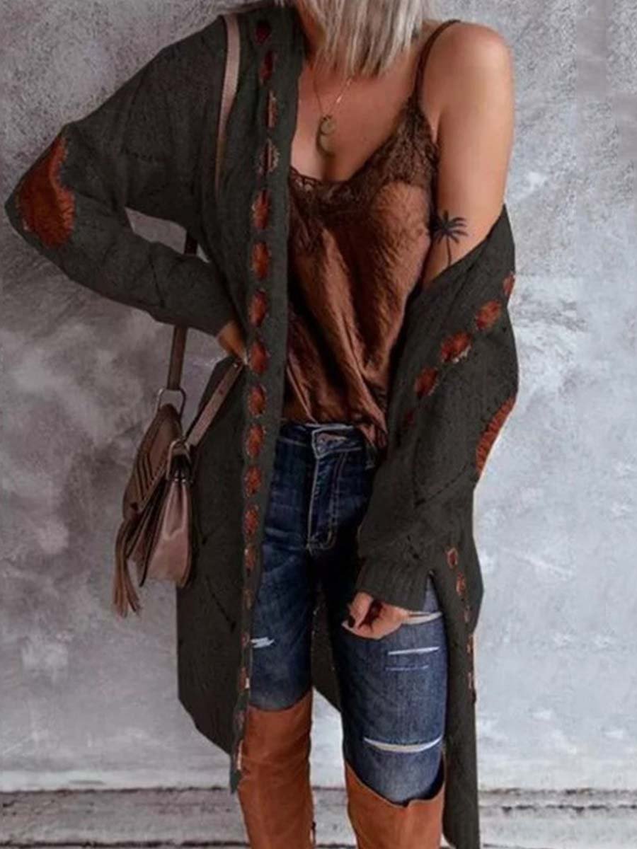 Amsoin Casual Hooded Knitted Cardigan