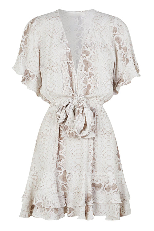 Amsoin Printed Mini Dress