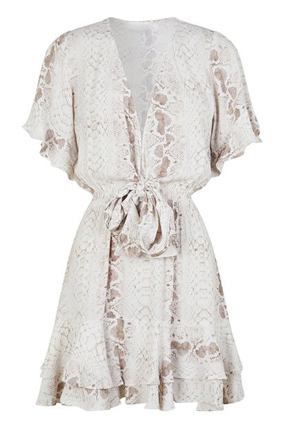 Amsoin Printed Mini Dress