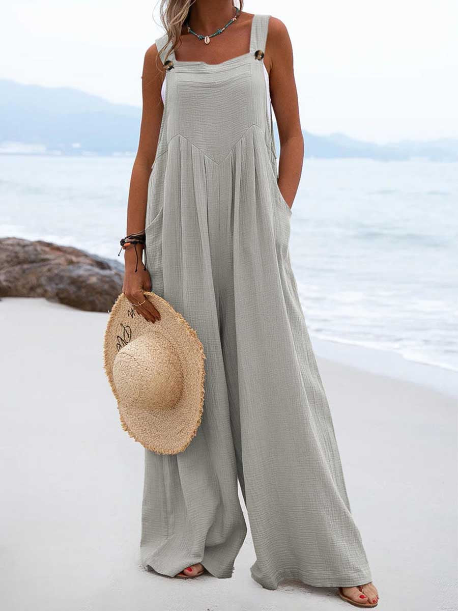 Amsoin Loose Pocket Sling Jumpsuit