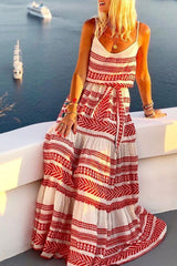 Amsoin Geometric Printed Dress